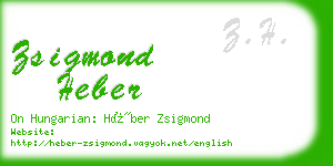 zsigmond heber business card